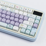 MOA Keycaps PBT Purple Rabbit Keycap For ISO Layout Gaming Mechanical Keyboard Dye Sublimation Key Caps Gateron Cherry Mx Switch