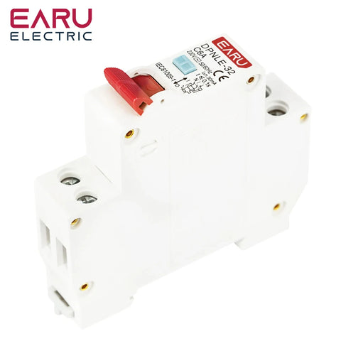 18MM RCBO 1P+N AC 230V 50/60Hz 6KA Residual Current Differential Automatic Circuit Breaker With Over Current Leakage Protection