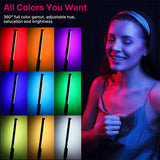 Ulanzi VL119 Handheld RGB Colorful Stick Light 19.68 inch Handheld LED Light Wand CRI 95+ 2500K-9000K Photography Studio Lamp