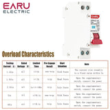 18MM RCBO 1P+N AC 230V 50/60Hz 6KA Residual Current Differential Automatic Circuit Breaker With Over Current Leakage Protection