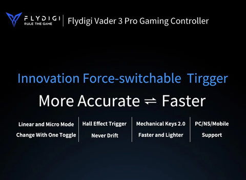 2024 New Flydigi VADER 4PRO/VADER 3 / VADER 3 PRO Bluetooth Wireless Gamepad Hall Linear Trigger Switch/PC/steam/IOS Games