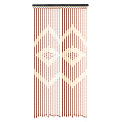 Door Beads Curtain, 27 Lines Bamboo Wood Door Curtain 90x175cm, Wooden Bead Curtain With Jagged Pattern