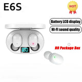 E6S Wireless Bluetooth Earphones TWS Bluetooth Headset Wireless Earbuds Noise Cancelling Earphones with Microphone Headphones