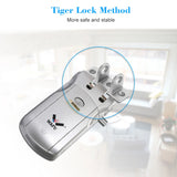 Wafu 019 Remote Control Lock 433Mhz Door lock Invisible Deadbolt Smart Lock With 5 Chrome plated Remote Controller