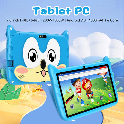 New 7 Inch Global Version 5G WiFi Kids Tablets Quad Core Android Learning Education Tablet PC 4GB RAM 64GB ROM Children's Gifts