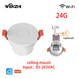 ZigBee3.0/Wifi 24G MmWave Radar Human Presence Motion Sensor For Light Switch Luminosity Detection 110/220V Tuya Smart Life Home