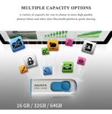 USB 2.0 ADATA C008 USB Flash Drive 16GB 32GB 64GB High Speed Mini U Disk Pen Drive USB KEY Memory Stick CLASSIC pendrive