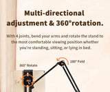 Tablet Holder for Bed with 90cm Metal Arm 360° Rotating Bed Tablet Mount Stand For iPad Stand 4.5~11 Inch Phone Tablet Bracket