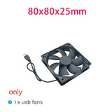 8/12cm 5V USB Powered Computer PC Case Fan For Receiver DVR Xbox TV Box Router Silent Chassis Cooler