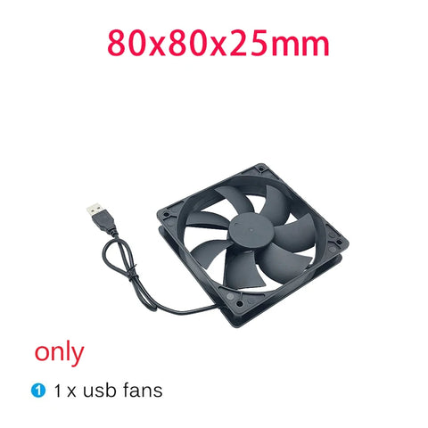 8/12cm 5V USB Powered Computer PC Case Fan For Receiver DVR Xbox TV Box Router Silent Chassis Cooler