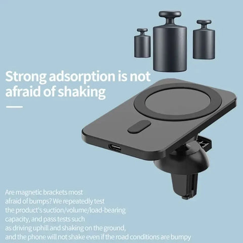 Mini Car Magnetic Wireless Charger For Magsafe iPhone 16 15 14 13 12 Pro Max Car Phone Holder Stand Mount Fast Charging Station