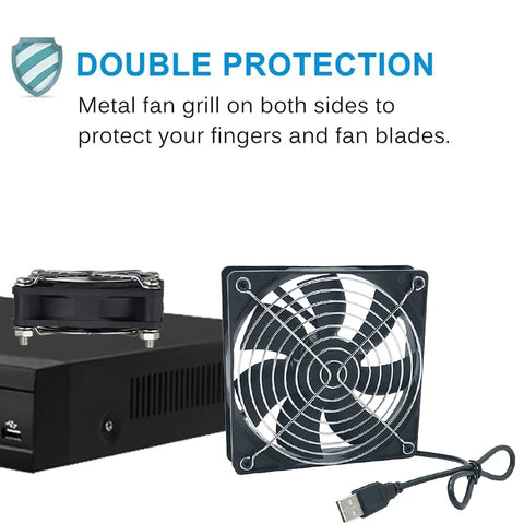 8/12cm 5V USB Powered Computer PC Case Fan For Receiver DVR Xbox TV Box Router Silent Chassis Cooler