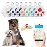 Dog Paw Shape Mini Smart GPS Tracker Keys Finder Locator Bluetooth Anti Lost Alarm Sensor Device Tracker For Kids Pets Luggage