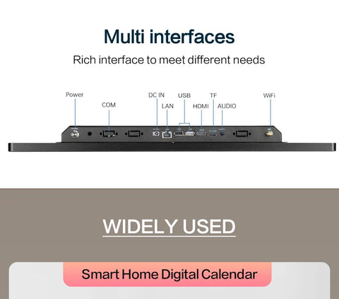 TouchWo 15.6-43 Inch Touchscreen Digital Calendar & Chore Chart, Smart Electronic Calendar for Work & Family Schedule