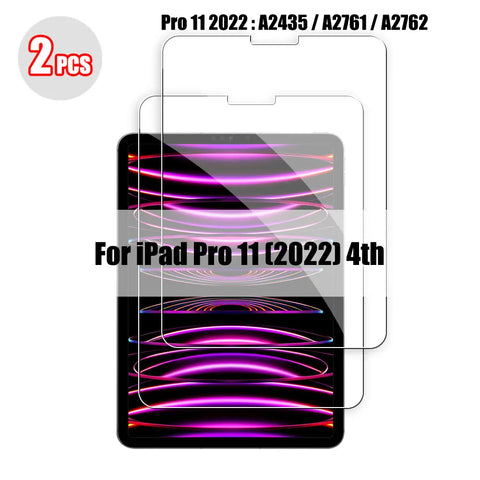 2 pcs Tempered Glass For Ipad Pro 11 12.9 9 10.2 10.5 Air 4 3 2 Tablet Screen Protector For Ipad Mini 6 5 4 3 13 2024 2021 Glass