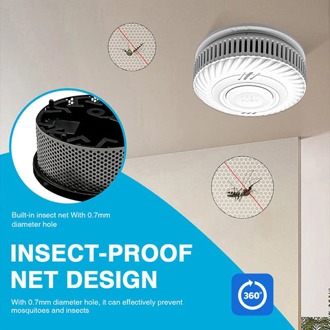 Built-in 10 Year Battery Smoke Detector WiFi Function Tuya Smart Home Parlor Child Room Kitchen Shop Fire Sound Alarm Sensor