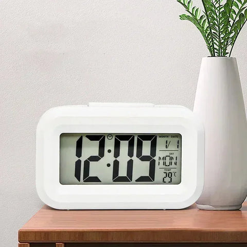 LED Digital Alarm Clock Backlight Snooze Data Time Calendar Desktop Multifunction Electronic Backlight Table Clock