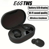 TWS E6S Bluetooth Earphones Wireless Bluetooth Headset Noise Cancelling Headsets With Microphone Headphones For Xiaomi Redmi