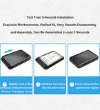 UTHAI 2.5 inch Solid-State Drive Solid State Mechanical Serial Port SATA Tool Free USB3.0 High-Speed External HDD Enclosure