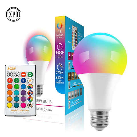 16 Color E27 RGB Remote Control Bulb Led Light For Room Smart Bulb Lamp Dimmer Low Power Consumption Energy Save Adjustable Bulb