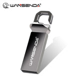 WANSENDA Waterproof USB Flash Drive Metal Pendrive 8GB 16GB 32GB 64GB 128GB Portable USB2.0 Memory Stick Flashdisk