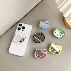 Sanrio Hello Kitty Phone Airbag Holder Mirror Colored Retractable Phone Stander Stretchable Desktop Holder Back Sticker Gifts