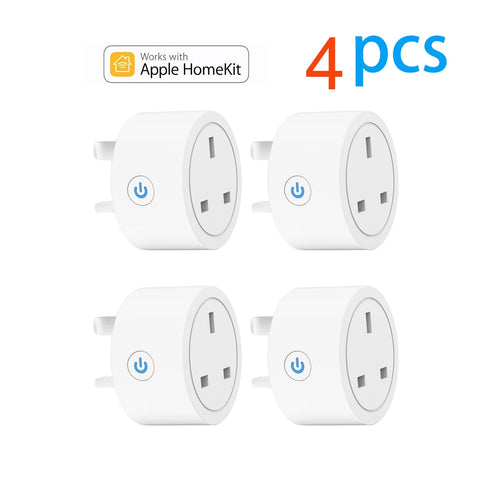 20A Tuya Smart Socket WiFi UK Plug 3pin Adapter Home Alexa Voice Control With Energy Monitering Timer Function Power Outlet Set