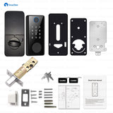 SmarDeer Electronic Door Lock for Tuya Lock with Deadbolt lock Fingerprint Lock Keyless entry with SmartLife App Remote unlock