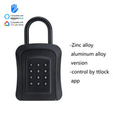 Tuya TTLock APP Key Box Outdoor IP65 Waterproof Smart Password Anti-theft Box Safe Security Intelligent Metal Smart Wall Mount