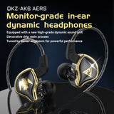 Original QKZ AK6 ARES/DMX/AKX Earphones HIFI Heavy Bass In Ear Monitor Wired Headphones With Mic Noise Cancell Sport Game Music