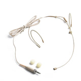 Double Earhook Headset Microphone Headworn Omnidirectional Condenser Cartridge Microphone For Sennheiser For Shure Wireless