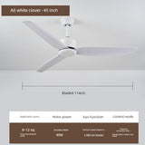 Large Wind Dining Retro Ceiling Fan Black Mute Remote Control Fan Living Room Home Commercial Restaurant Minimalist Electric Fan