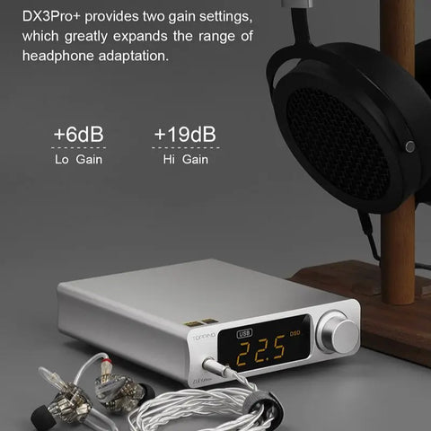 TOPPING DX3 PRO+ Hi-res DAC Headphone Amplifier ES9038Q2M DAC Bluetooth 5.0 LDAC USB Headphone Amp DX3Pro Plus DSD512 PCM768kHz