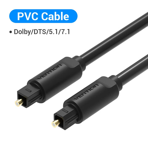 Vention Digital Optical Audio Cable Toslink SPDIF Coaxial Cable 1m 2m for Amplifiers Blu-ray Xbox 360 PS4 Soundbar Fiber Cable