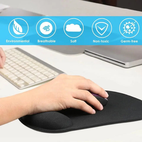 Ergonomic Wrist Rest Mouse Pad Comfortable Wrist Support Non Slip Mice Mat Soft Mousepad For PC Laptop Computer