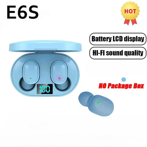 E6S Wireless Bluetooth Earphones TWS Bluetooth Headset Wireless Earbuds Noise Cancelling Earphones with Microphone Headphones