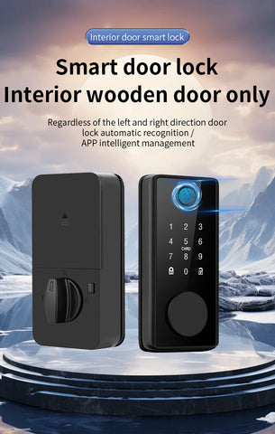 SmarDeer Electronic Door Lock Tuya Bluetooth Lock with Deadbolt Fingerprint Lock Keyless Entry