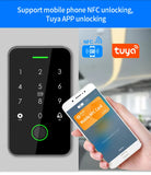 Dual RFID 125Khz+13.56MHz NFC Tuya Outdoor Fingerprint Access Control Keypad IP67 Waterproof Biometrics Door Opener with Gateway