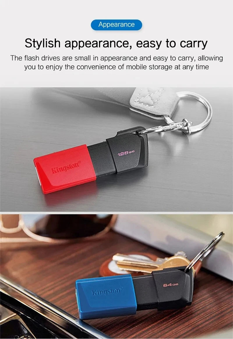 100%Original Kingston USB Flash Drive Pen Drive DTXM Pendrive 64G 128GB 256GB USB3.2 Flash Disk Mini Key Memory Stick 3.0 Drives