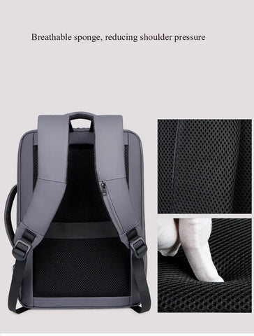 Men Large Capacity Backpack USB Charging Male Laptop Bagpack Waterproof Business Travel Back Pack Luggage Bag Mochila