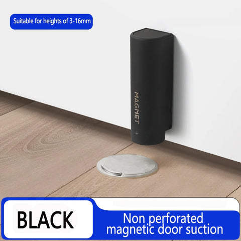 Door stop magnetic Door stopper Milk white black nail free Door base door hardware close prevention door closer Bumper block