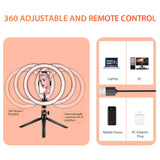 LED Selfie Ring Lighting Photographic Selfie Ring Lamp USB Remote Fill light For YouTube TikTok Video Live Phone Holder & Tripod