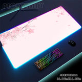 Sakura RGB Mouse Pad Gaming Mousepad LED Mouse Mat Keyboard Mat Anti-slip Best Choice Desk Pad XXL Luminous Desk Rug