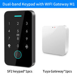 Dual RFID 125Khz+13.56MHz NFC Tuya Outdoor Fingerprint Access Control Keypad IP67 Waterproof Biometrics Door Opener with Gateway