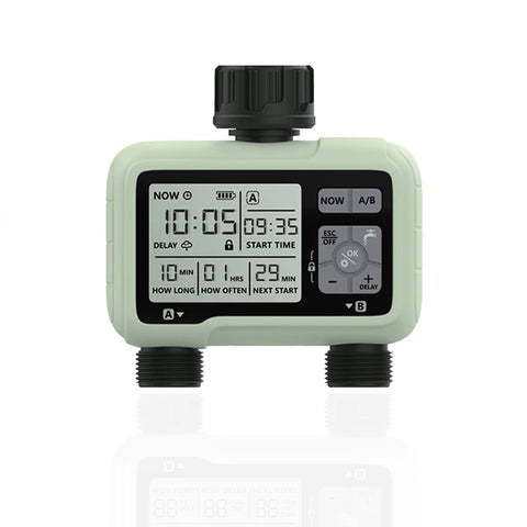 Super Timing System 2-Outlet Water Timer Precisely Watering Up Outdoor Automatic Irrigation Fully Adjustable Program