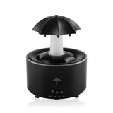 Rotating Umbrella Dynamic Raindrop Humidifier Home Desktop Essential Oil Aromatherapy Machine Seven Colours Light Remote Control