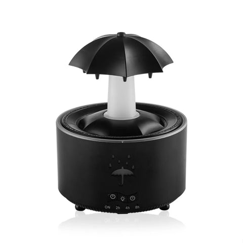 Rotating Umbrella Dynamic Raindrop Humidifier Home Desktop Essential Oil Aromatherapy Machine Seven Colours Light Remote Control