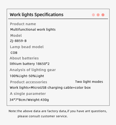 LED Work Light COB Floodlight