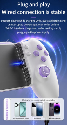 AOLION  L10 Mobile Phone Gamepad Hall Effect Game Controller for iPhone 15 Android Cellphone Cloud Gaming Xbox Game Pass STADIA