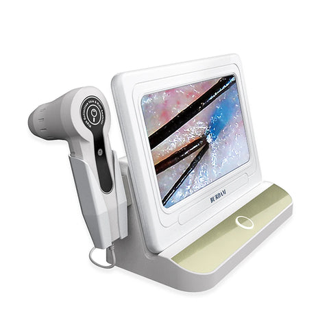 10 inch HD Display Professional Skin Analyzer 50X/200X Magnifying Skin Test Device Pore Magnifier Hair Follicle Scalp Detector